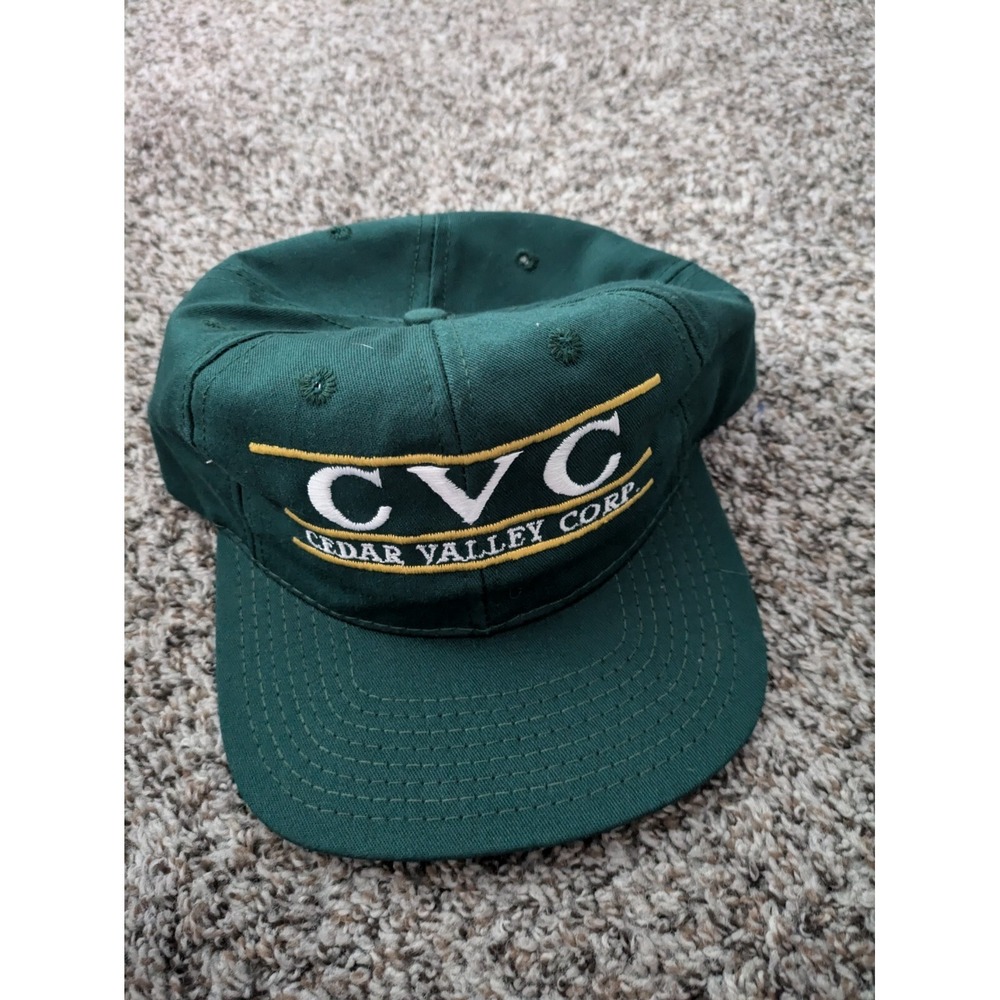 Vintage CVC Cedar Valley Corp‎ Agriculture Snapback Hat USA Made The Game Iowa